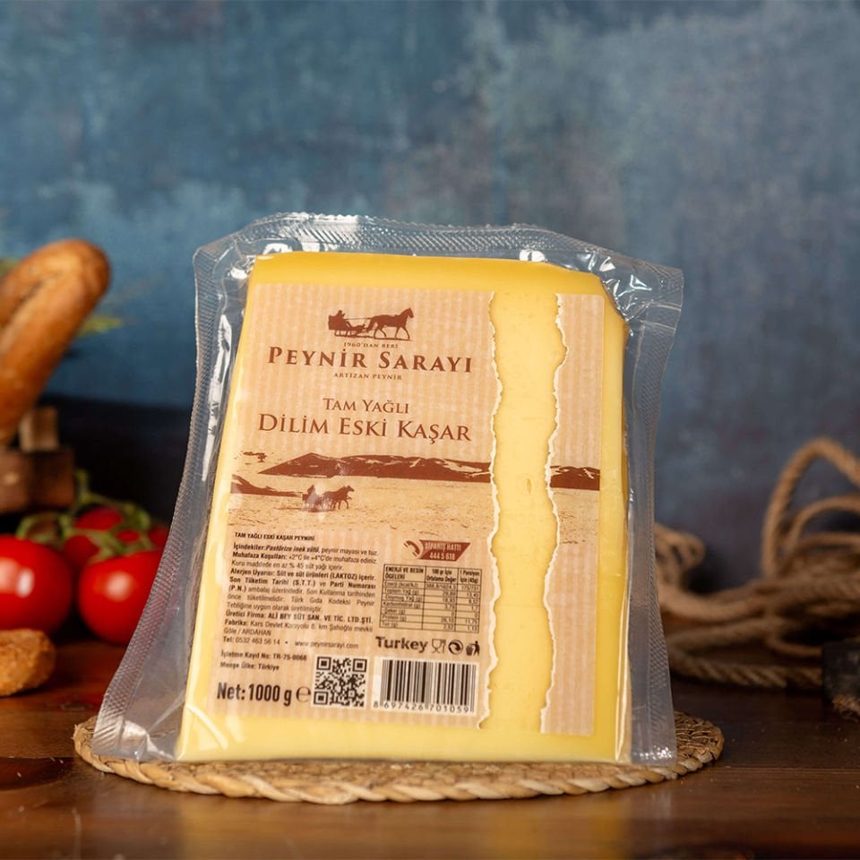 Taş Mahzende Dinlendirilmiş Orijinal Eski Kaşar Peyniri 1 Yıllık 1 KG